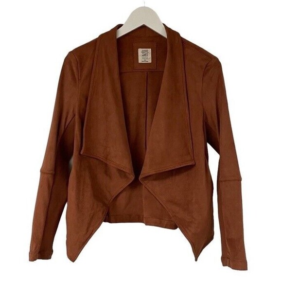 Good Hart by Matilda Jane Cordell Jacket Faux Suede Draped Lightweight Moto XS - Picture 2 of 10